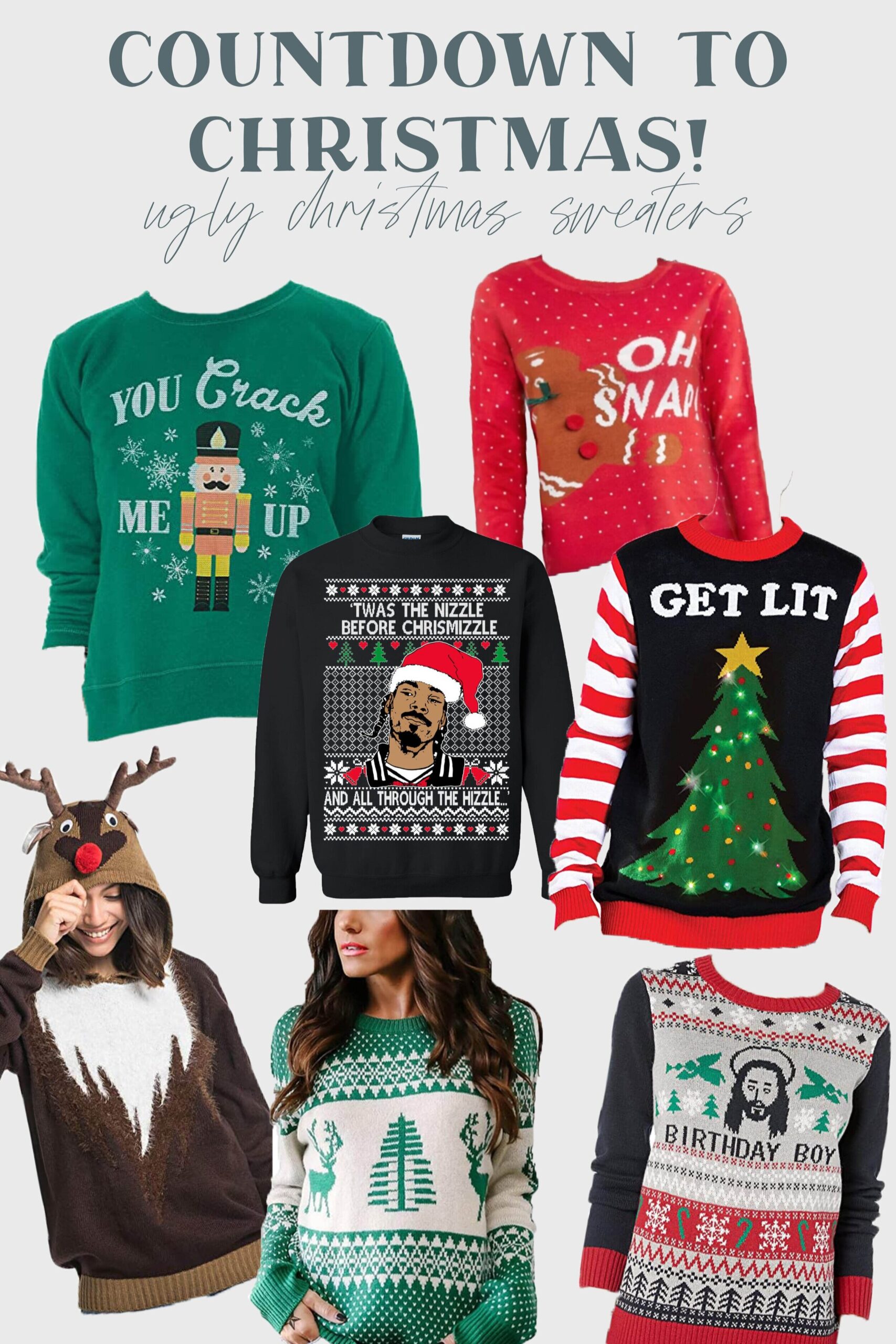 Ugly (But Funny) Christmas Sweaters